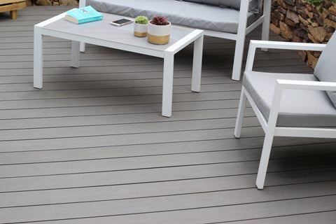 Trekker Vulcan Wood Grain Composite Decking Outdoor Installation