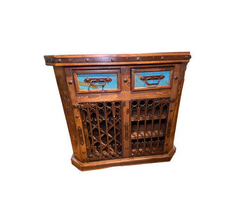 Blacksmith and Copper Wine Bar Cabinet