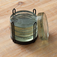 Photo of Blocked Glass Coasters Caddy
