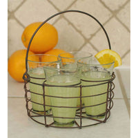 Photo of Round Wire Caddy with Four Glasses