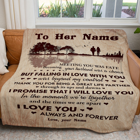 Blanket Gift For Her, Anniversary Gifts For Her, Falling in Love with You Blanket for Wife