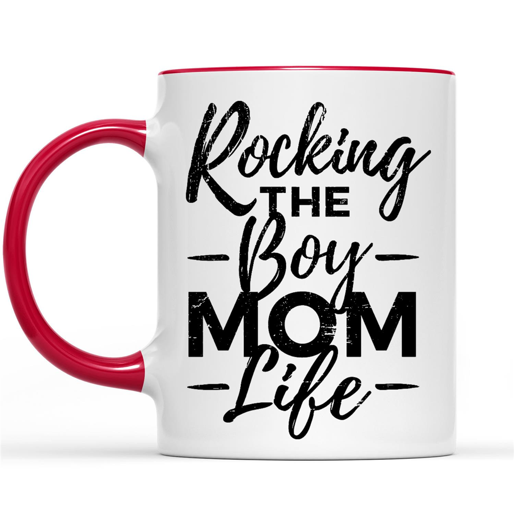 Mom Of Boys Coffee Mug, Messy. Blessed. Life.