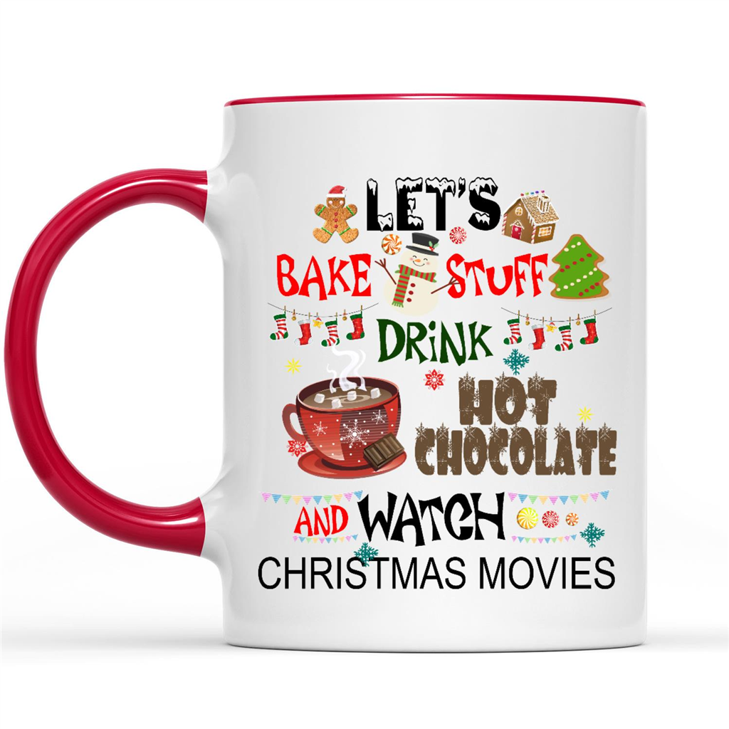 Hot Chocolate Mug, Christmas Coffee Mugs, Funny Mug, Lets Bake