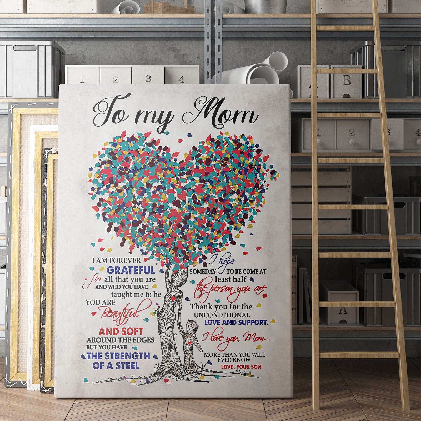 Personalized Thank You Mom Canvas, Unique Photo Gift For Mom From Daughter  Or Son