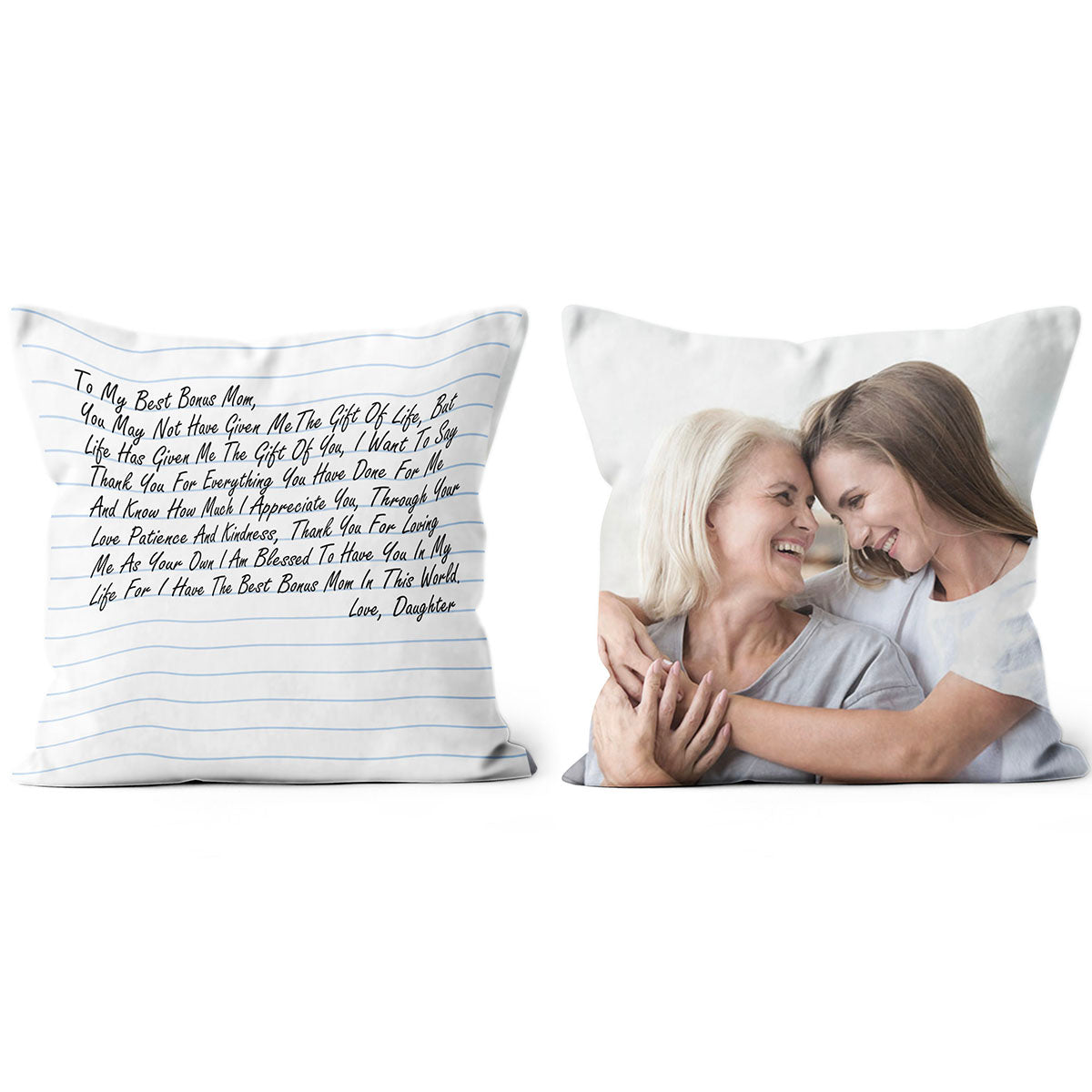 Letter To My Bonus Mom, Personalized Bonus Mom Blanket, Gifts for