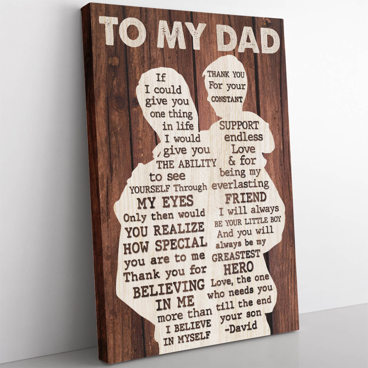  Stylee Custom Canvas Gift to Father - I Love It When