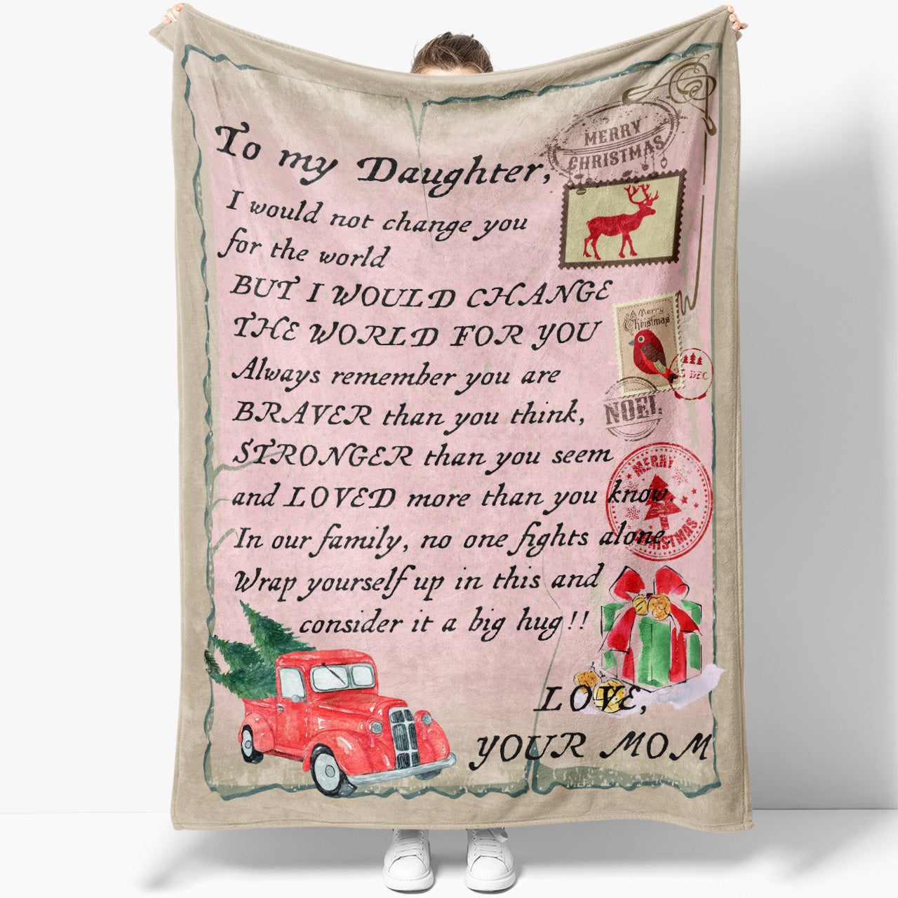 I Hugged This Blanket, Christmas Gifts For Mom, Personalized