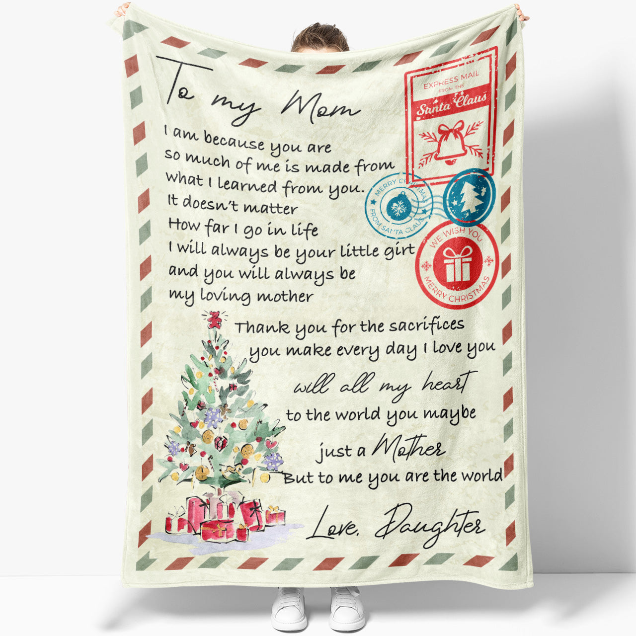 to My Mom Blanket Christmas Birthday Gifts for Mom Blanket from Daughter  Women Gifts for Xmas Thanksgiving Gifts for her I Love You Gifts for Mom