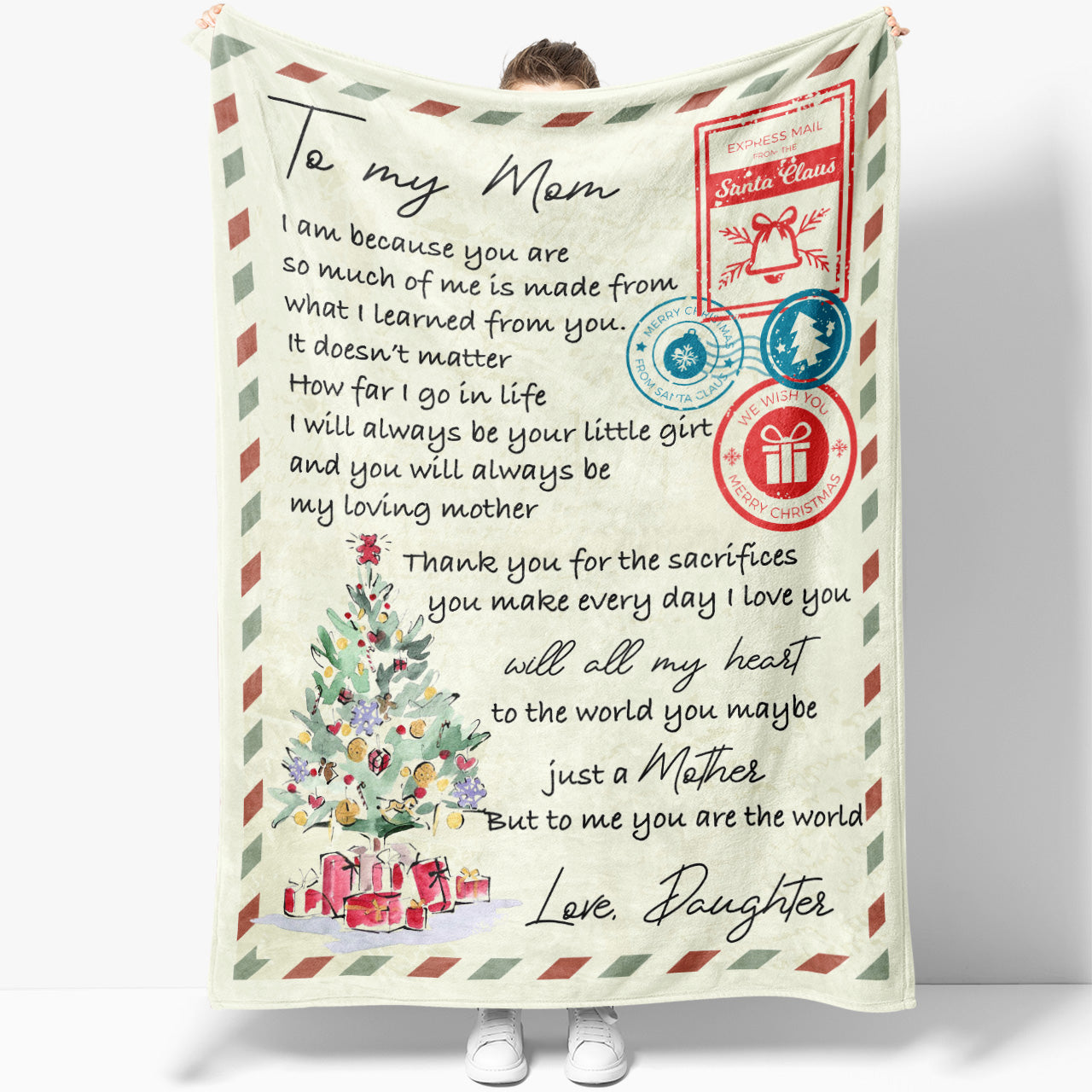 Blanket Gift ideas For Mom, Christmas Gifts For Mom, Because You