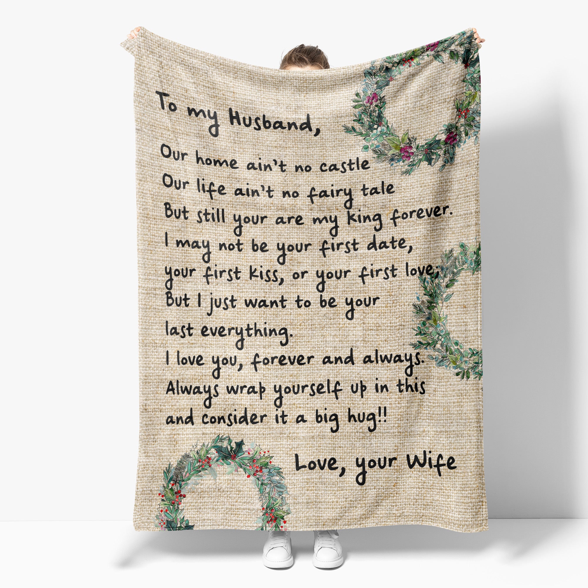 Blanket Gift For Husband, Unique Birthday Gifts For Him, My Life Changed,  Christmas Gifts For Him, Valentines For Him, Unique Gifts For Husband -  Sweet Family Gift