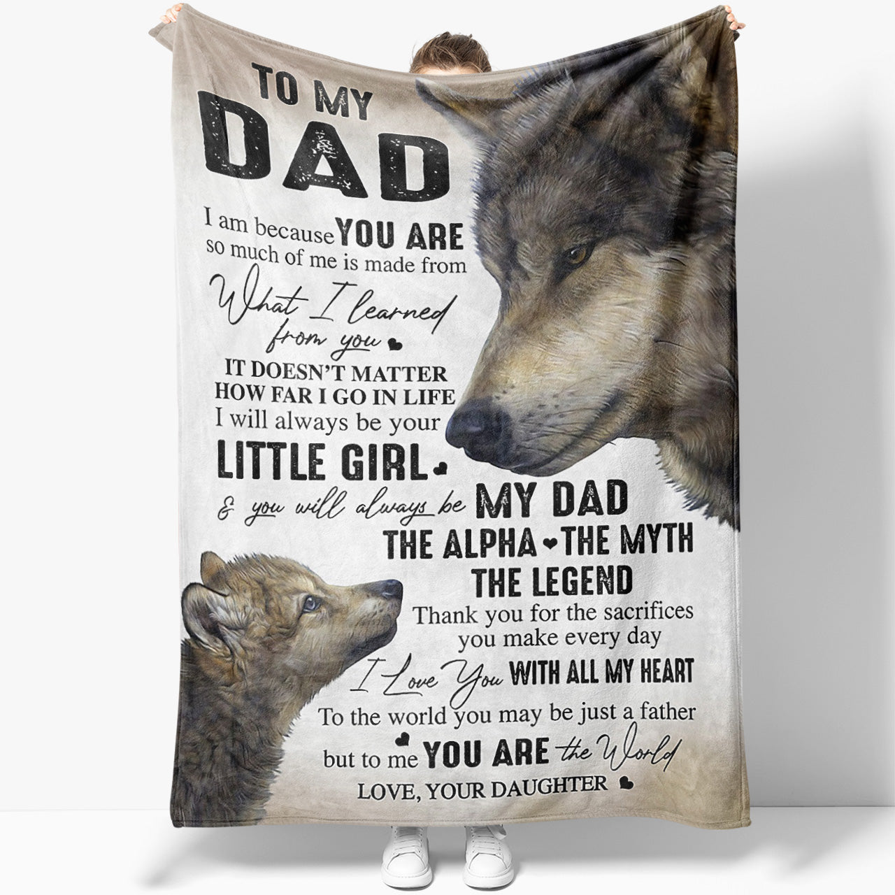 Familyloveshop LLC To My Dad Blanket, Eagles Throws Blanket, Gift For Dad  From Daughter, Gift For Grandpa, Fathers Day Gift, 50 x 60