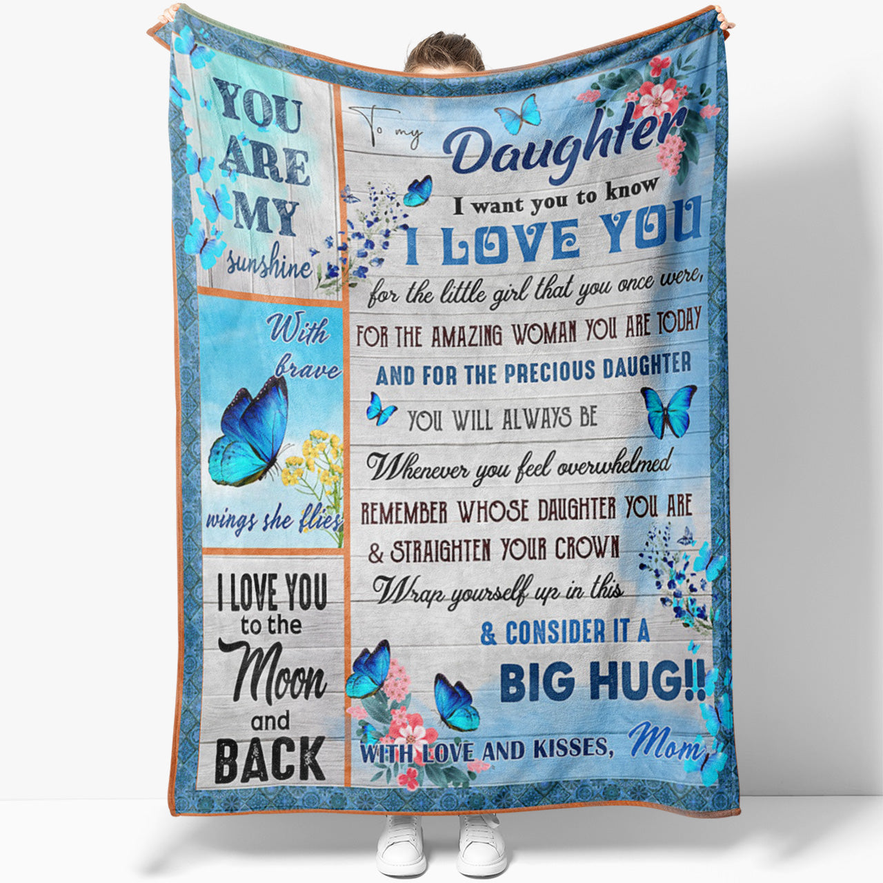 Blanket Gifts For Adult Daughter, Sentimental Gifts For Daughter From Mom,  I Love You Christmas Gifts For Daughter, Unique Mother Daughter Gifts Sweet  Family Gift