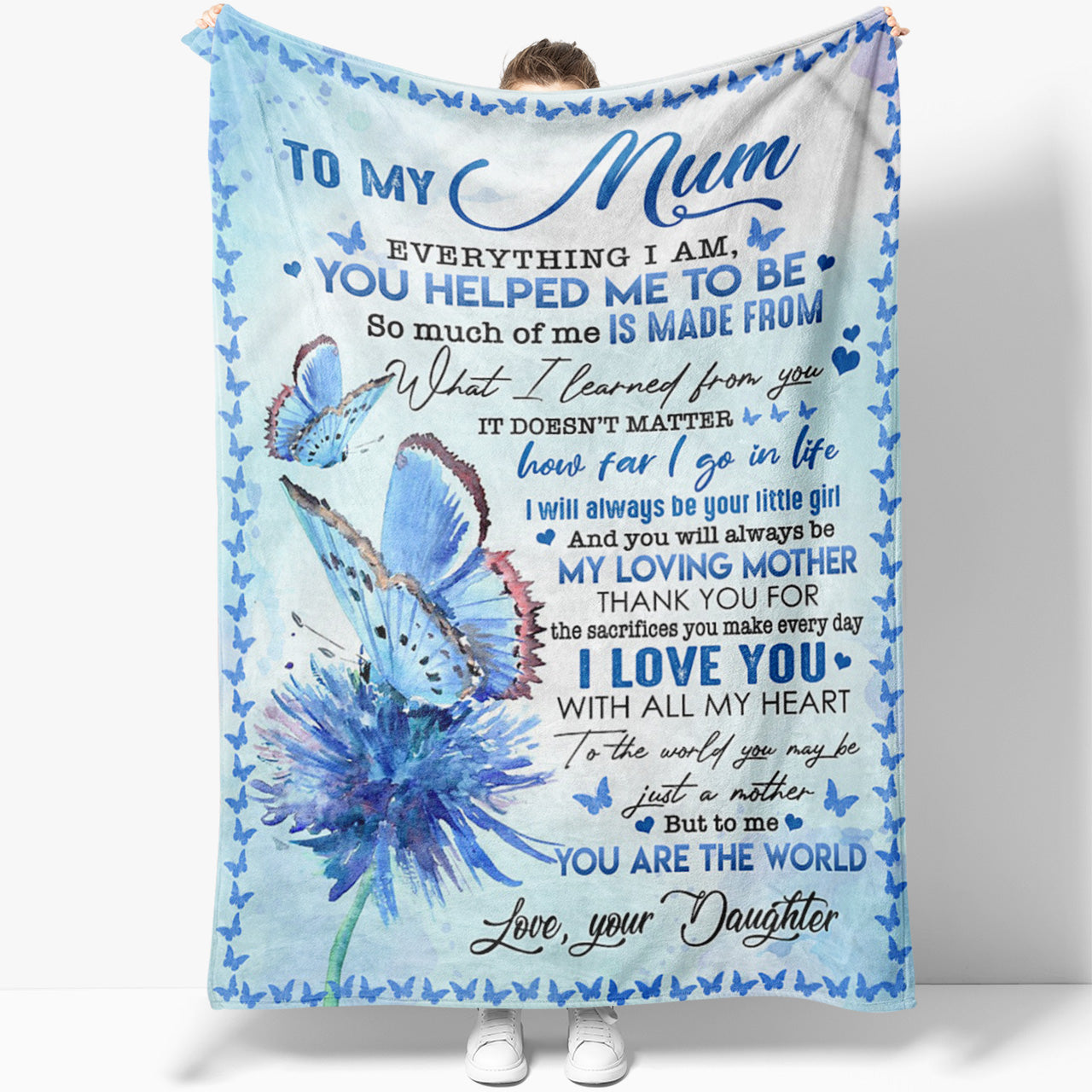 TKM Home Gifts For Mom, Christmas Birthday Gifts For Mom, Blanket To My Mom  Gift From