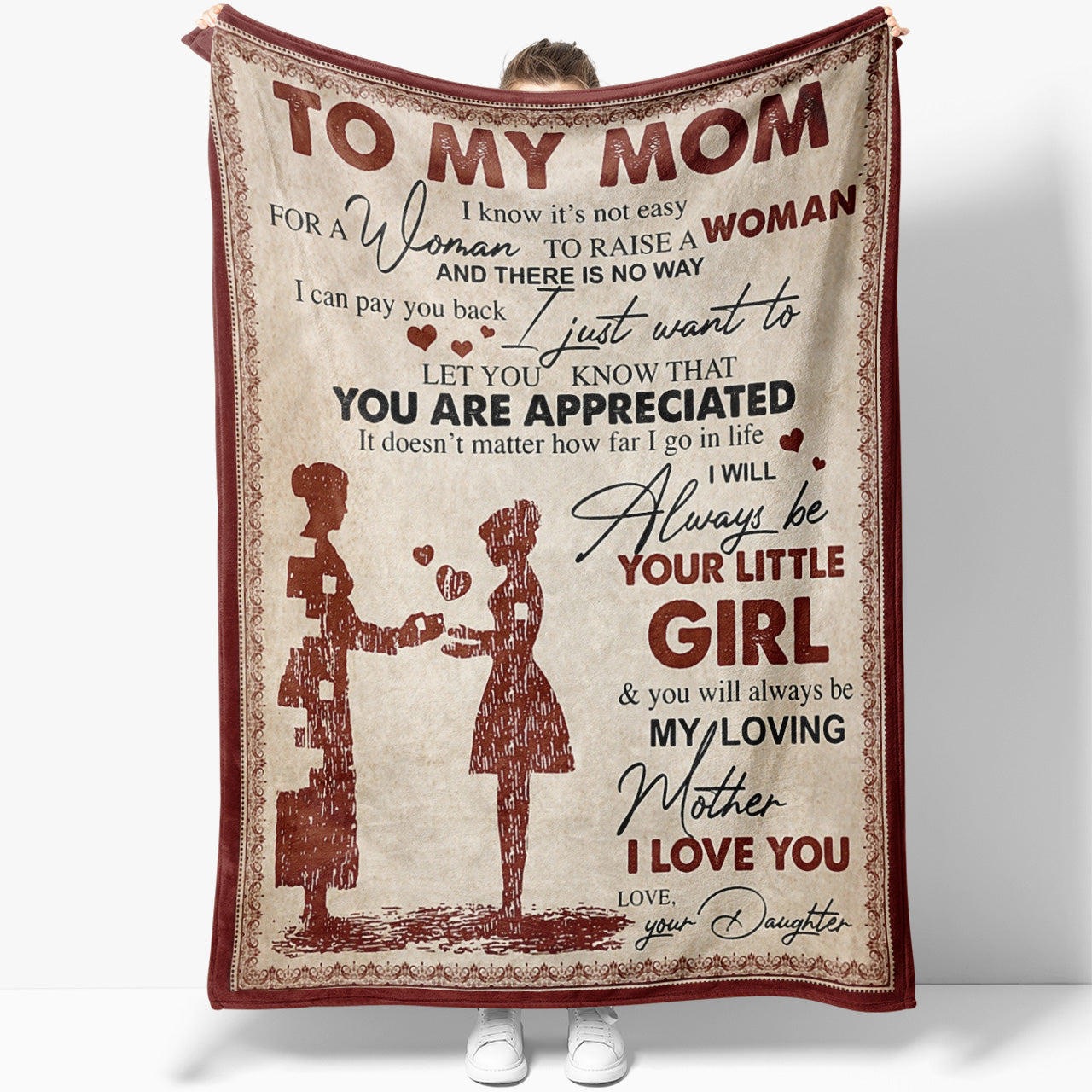 Gifts for Mom, Birthday Gifts for Mom, Blanket to My Mom Gift from