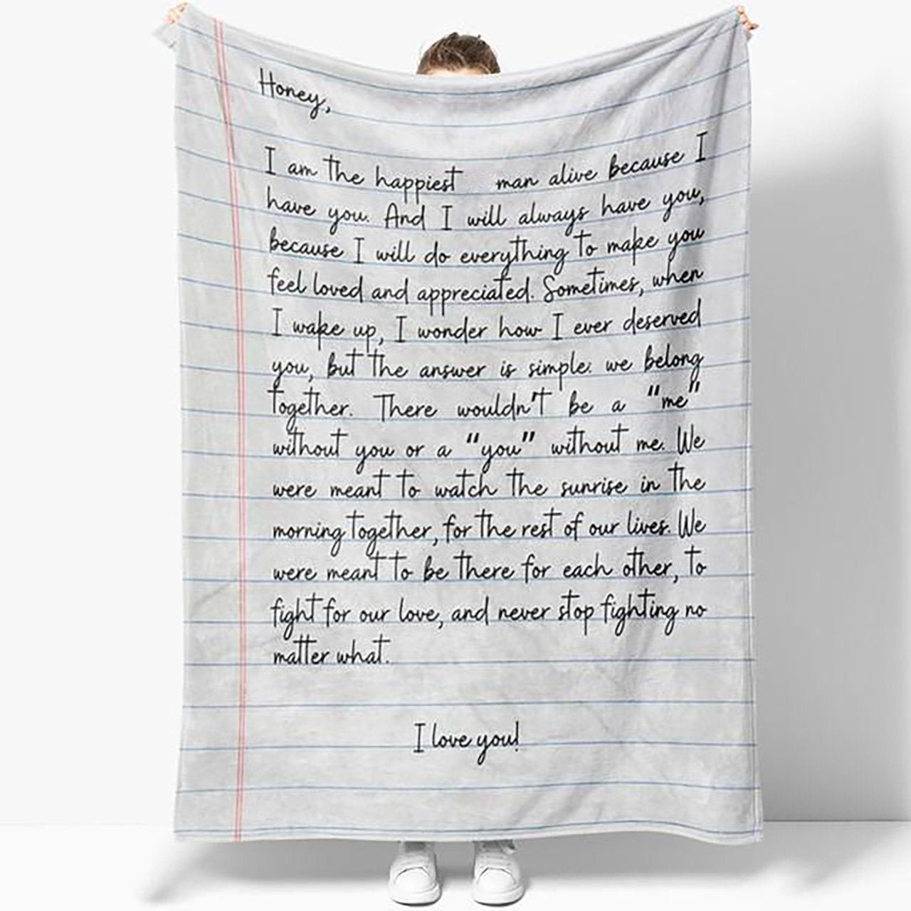 Love Letter for Wife, Love Letter Blanket, Letter Blanket, Letter ...