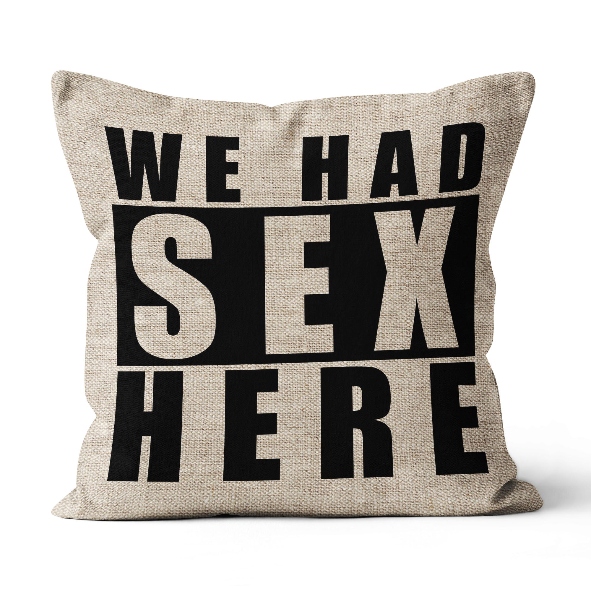 We Had Sex Here And Here Funny Gift Ideas for Husband Wife Linen Pillow, Unique Anniversary Valentines Day Birthday New House Gift Ideas for Couple  pic picture