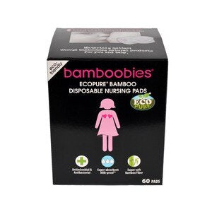 Bamboobies Nursing Pads for Breastfeeding, 60 Count, Disposable