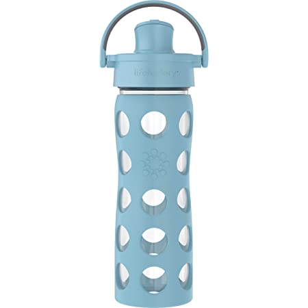 Lifefactory 8oz Stainless Steel Baby Bottle with Pivot Straw Cap Grey