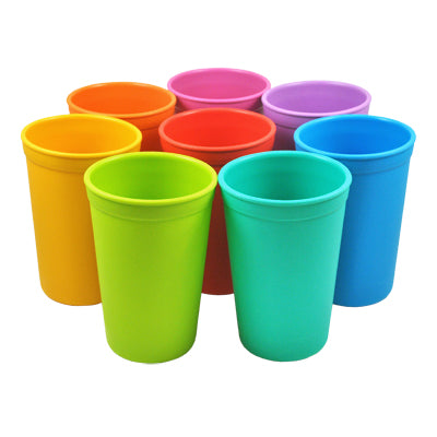 Re-Play Made in The USA 3pk Toddler Feeding No Spill Sippy Cups for Baby,  Toddler, and Child Feeding - Red, Yellow, Sky Blue (Primary) Durable