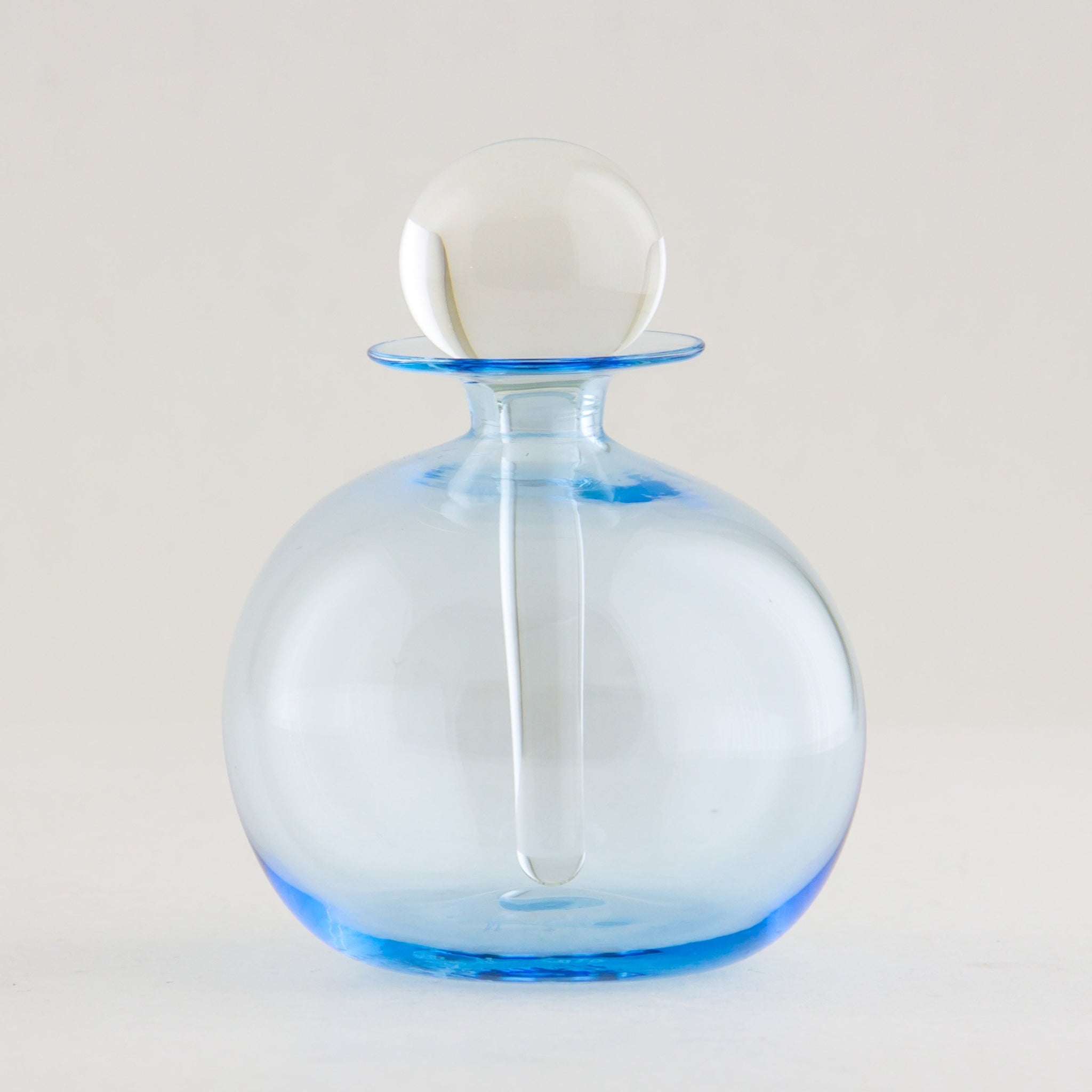 light blue perfume bottle