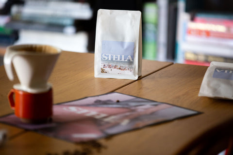 Stella coffee bag on a dining table