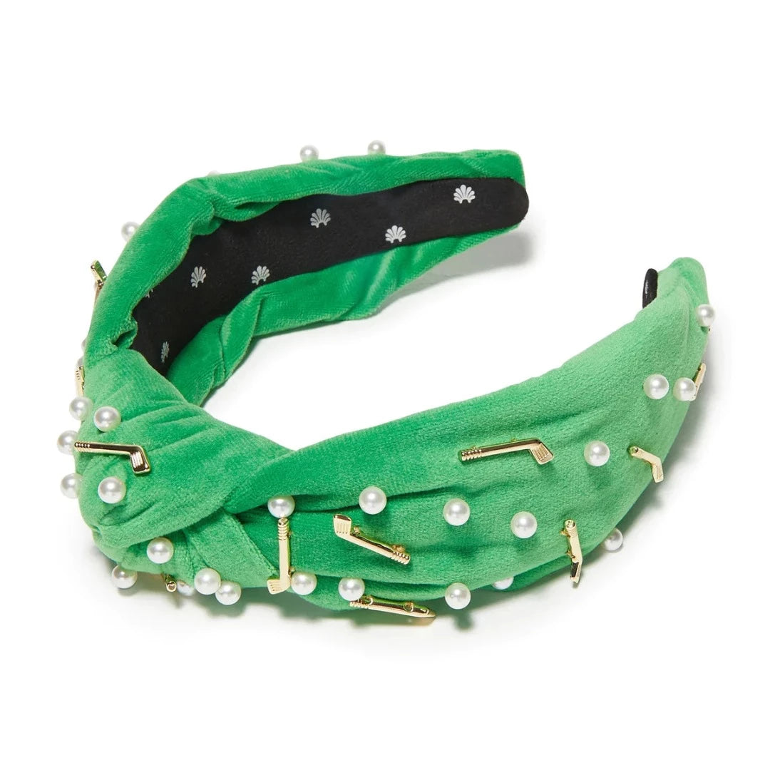 Lele Sadoughi - Golf Knotted Headband in Grass Green – Shop one. Augusta