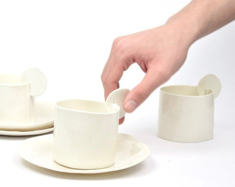 Tazzine da caffè in porcellana bianca  Fatto a mano in Italia - Ceramica  artigianale – DodiciSessanta