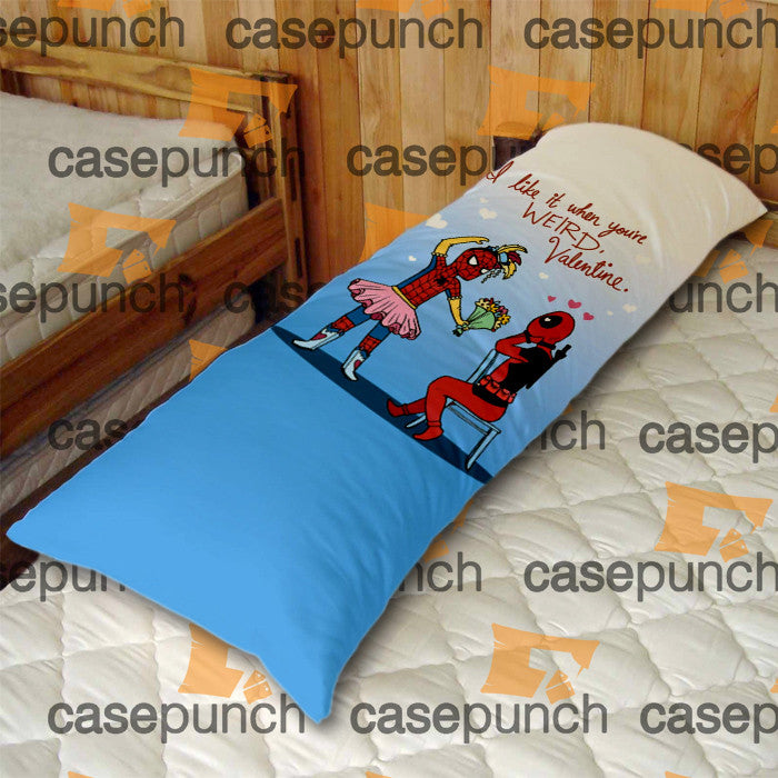 An1 Spiderman Hearts Deadpool In Valentine Body Pillow Case For