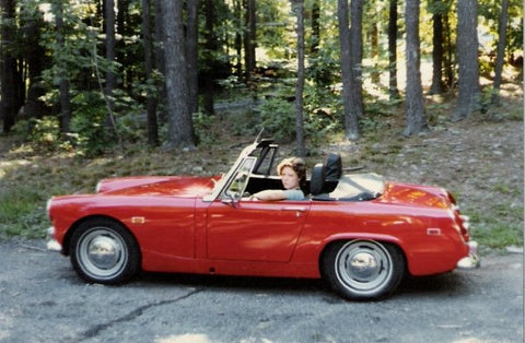 red austin healey sprite car