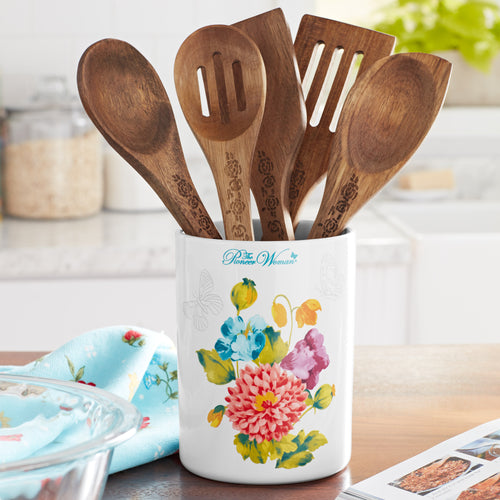 The Pioneer Woman Rustic Floral Silicone, 25-Piece Gadget Set, Teal