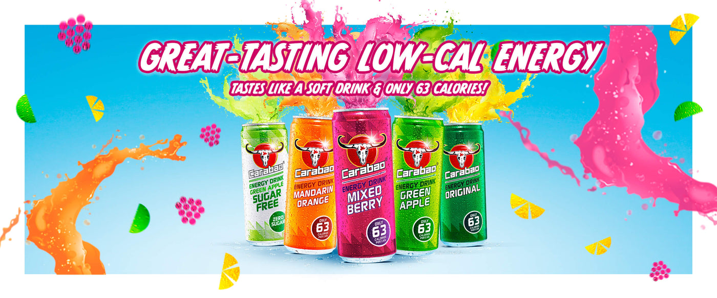 The Low Calorie Fruity Energy Drink – Carabao – Carabao Energy Drink