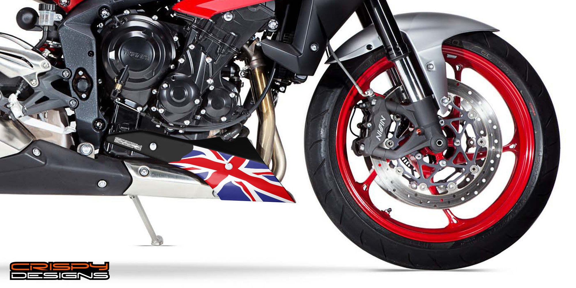 Triumph Street Triple Union Jack belly pan decal set ...