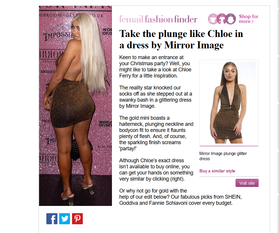 chloe ferry, mirror image, style, clothing, brand, manchester