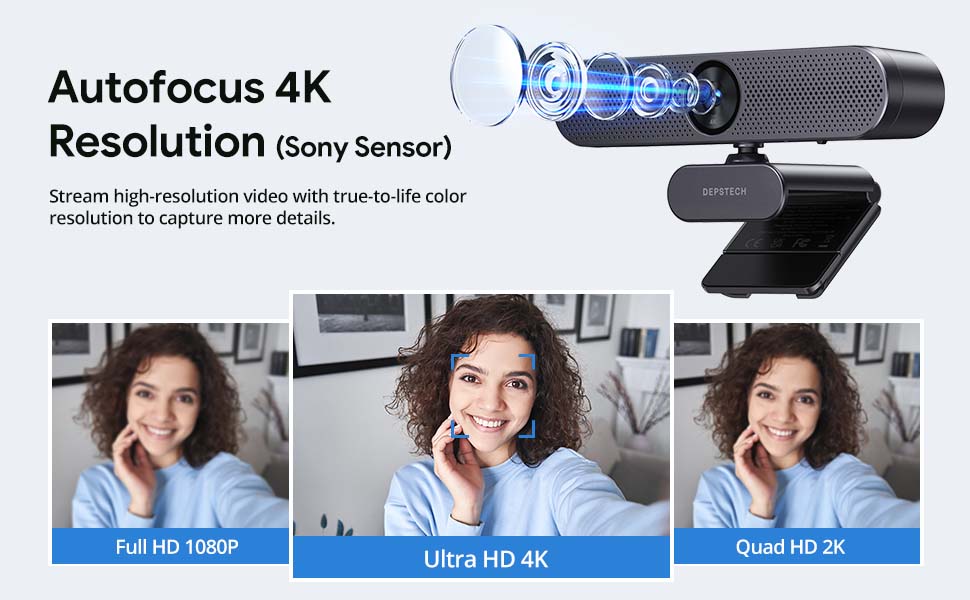 Depstech DW50 4K-Webcam mit Sony-Sensor