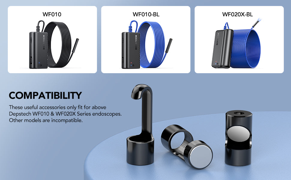 Accessoires adaptés aux caméras endoscopiques Wi-Fi Depstech WF010 et WF020X d'origine