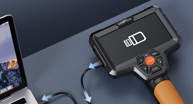 DEPSTECH borescope inspection camera has a convenient USB port for transferring files to observe details you may have missed during live inspections or to show clients the footage.