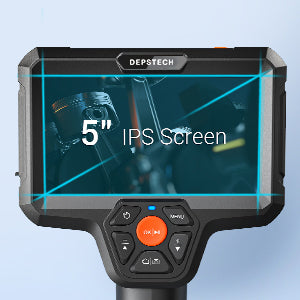 Depstech borescope inspection camera features a sharp 5-inch IPS display that brings vivid colors, allowing you to inspect objects effortlessly.