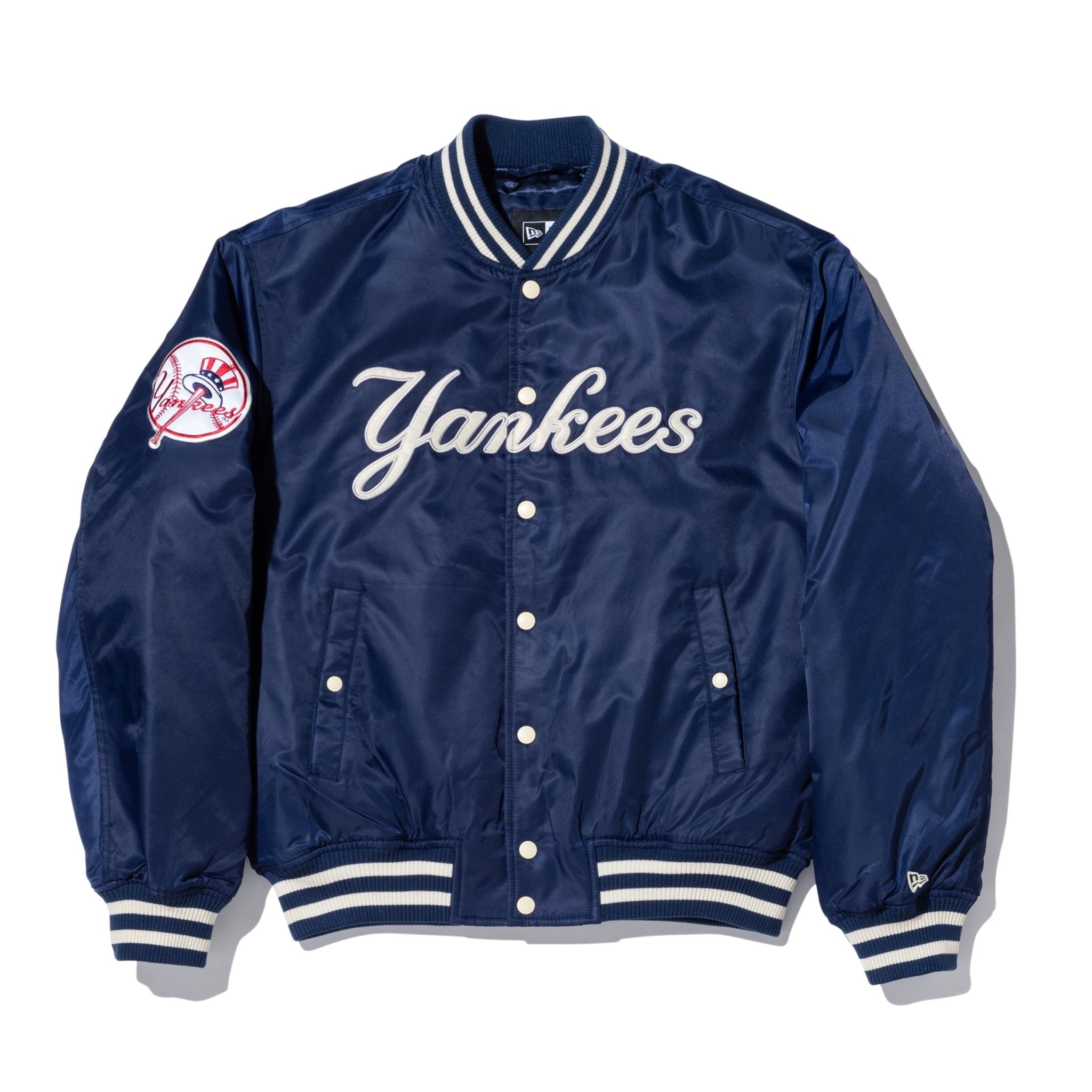 新品　23AW ニューエラ ナイロン バーシティージャケット MLB ネイビー