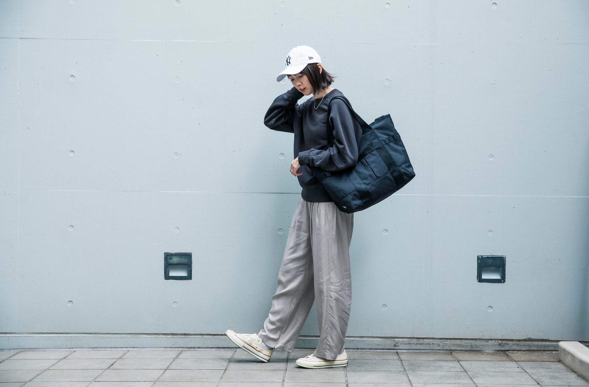 トートバッグ ラージ 42L Yohji Yamamoto FW19 レザーパッチ ブラック