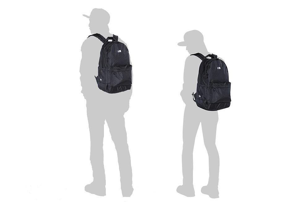 NEW ERA キャリアパック35L プリントロゴブラック ホワイト