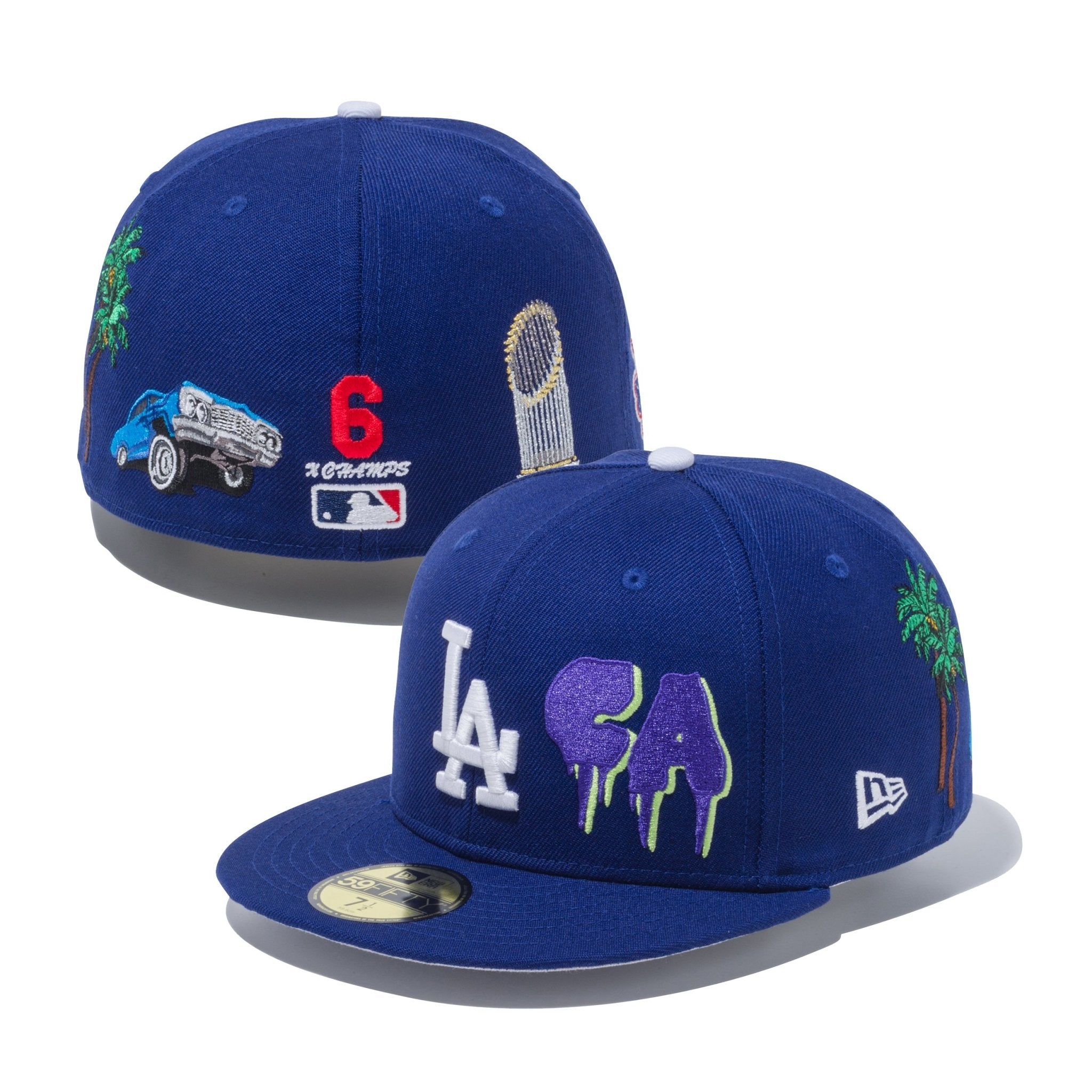 59FIFTY ロサンゼルス・ドジャース マルチロゴ ダークロイヤル