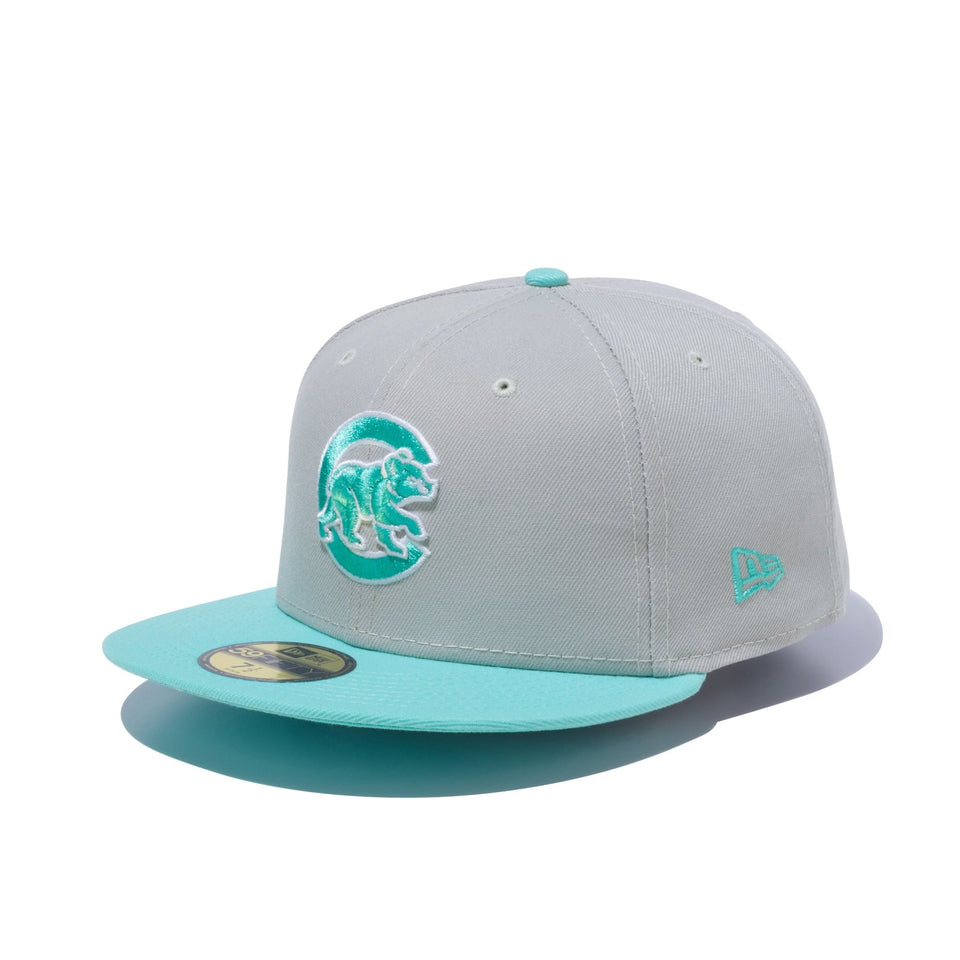 SALE／80%OFF】 59FIFTY クロームホワイト ダークグリーンバイザー