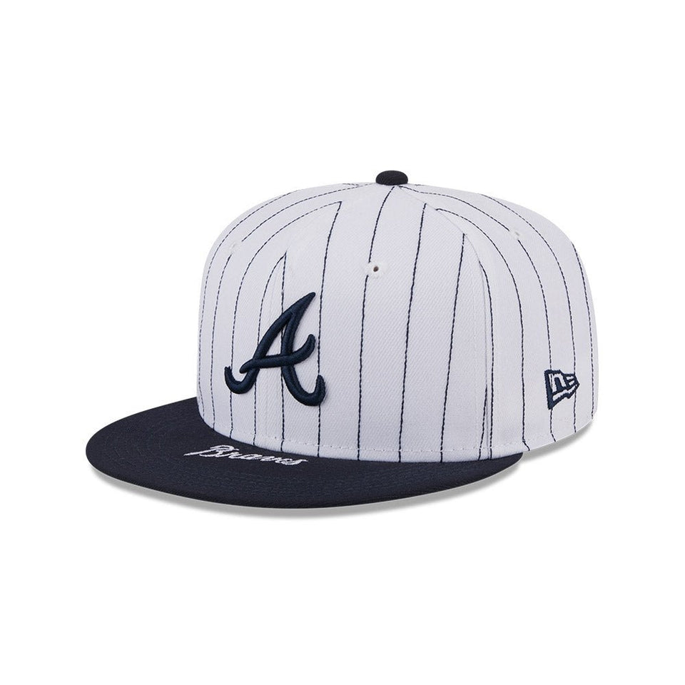 59FIFTY MLB On Deck アトランタ・ブレーブス ホワイトストライプ