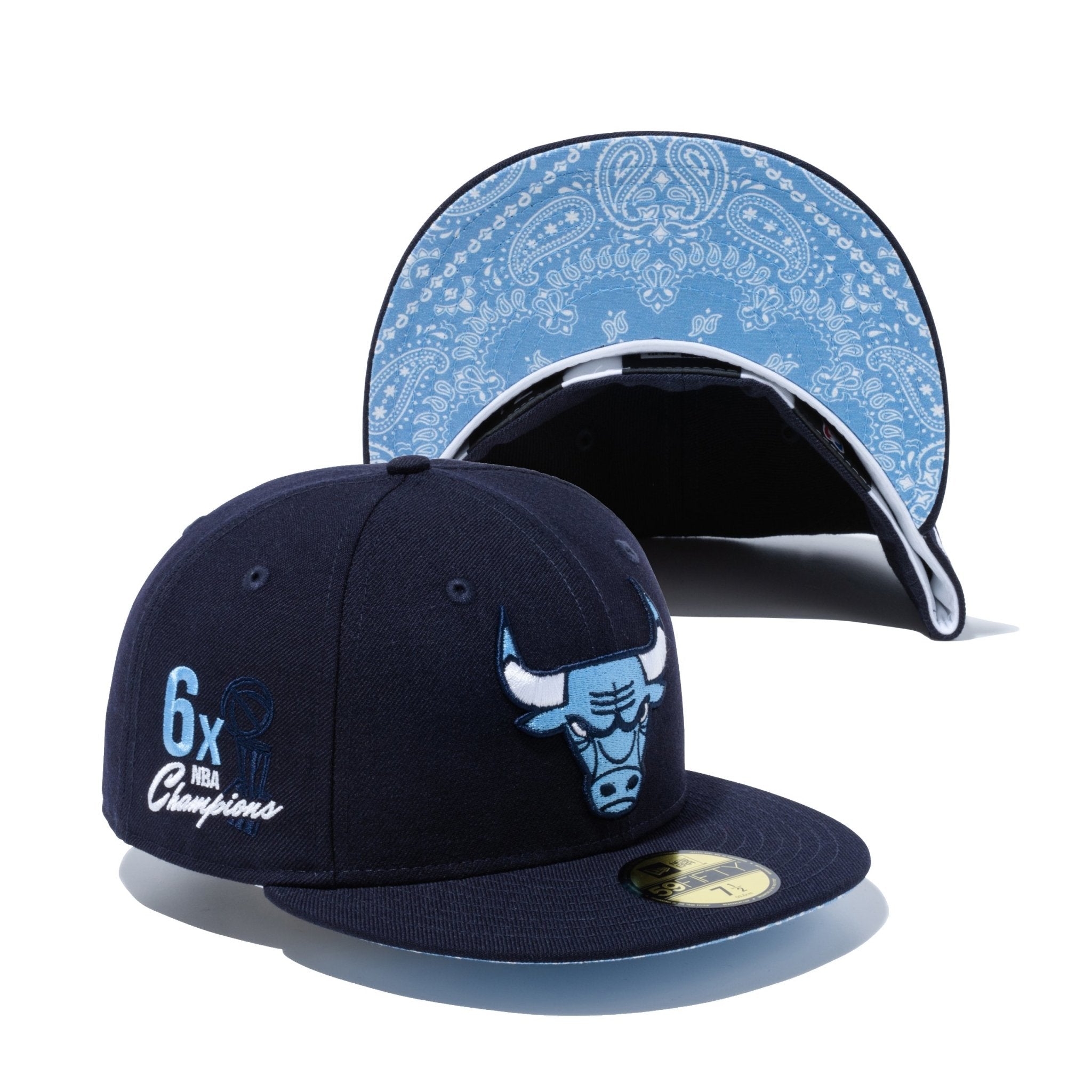 59FIFTY Paisley Under Visor シカゴ・ブルズ ネイビー ブルーアンダーバイザー