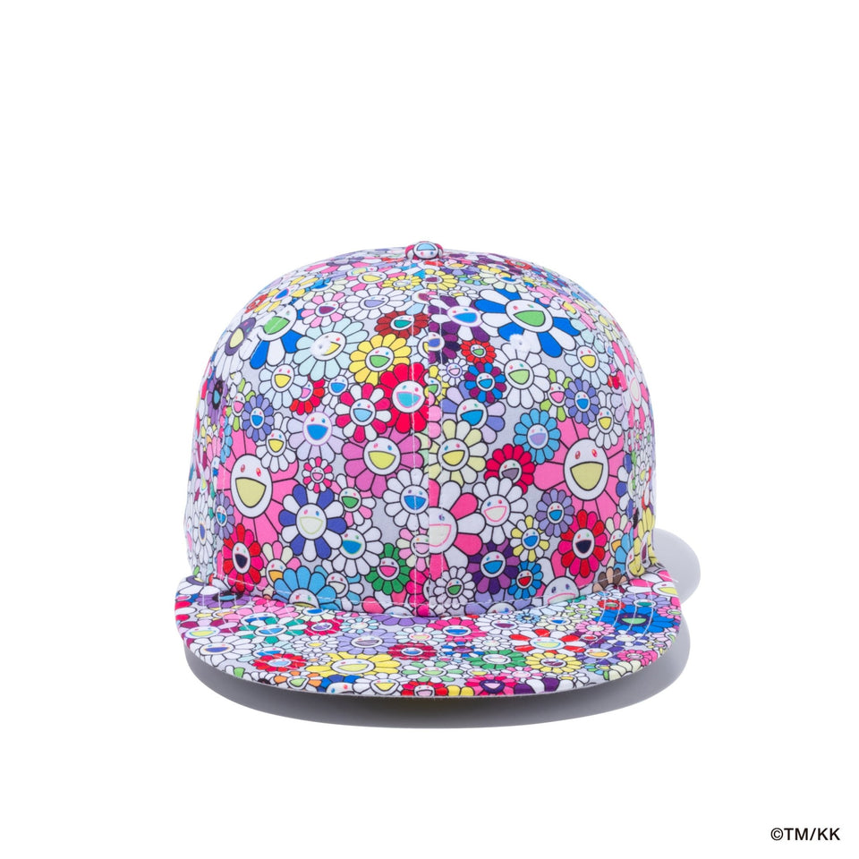 NEW ERA 村上隆 FLOWER ALLOVER カーブ キャップ-