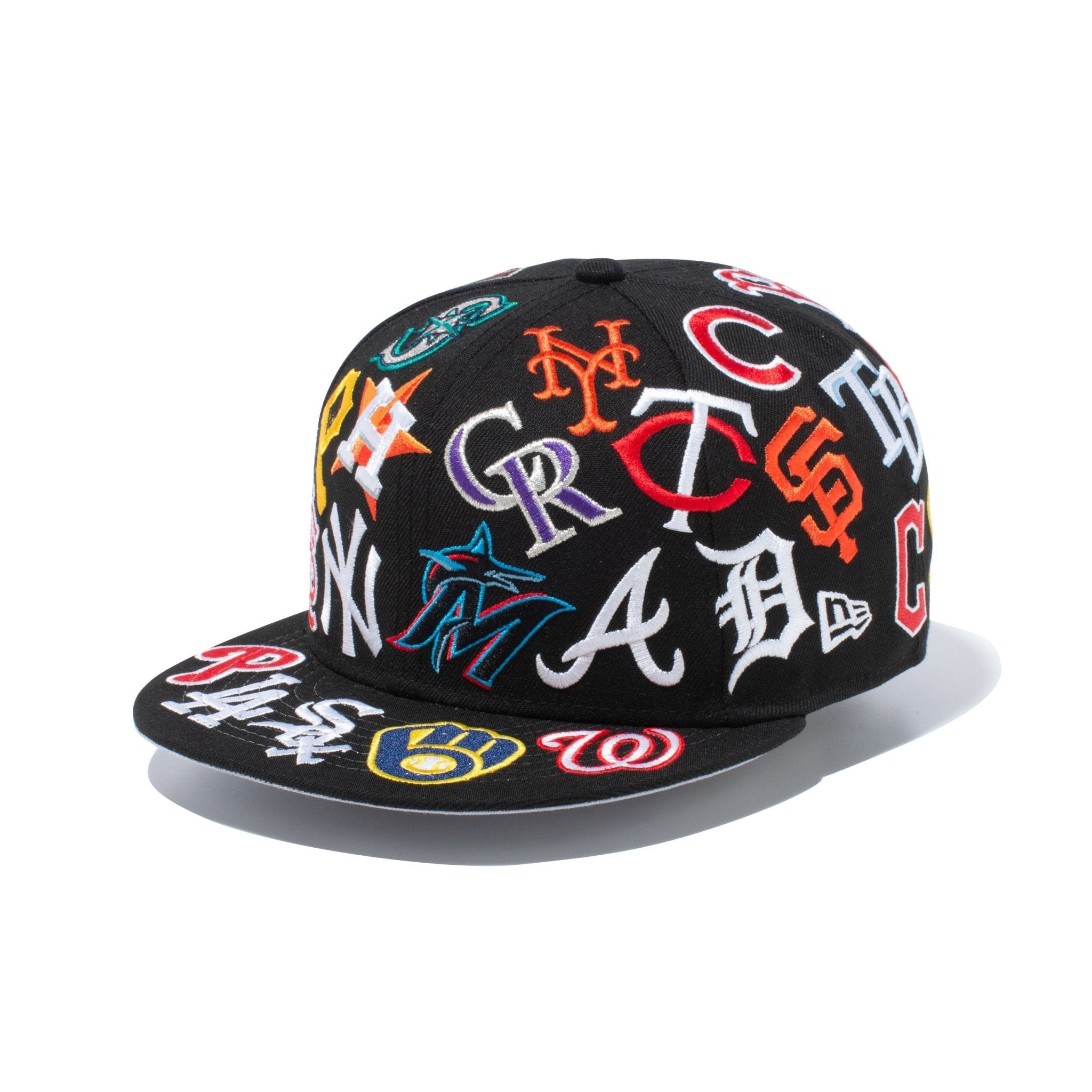 9fifty Team Logo Allover チームロゴオールオーバー Mlb ブラック ニューエラオンラインストア