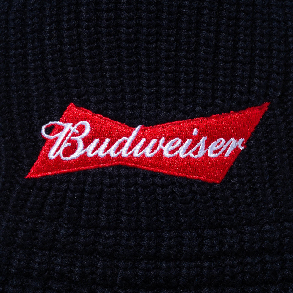 ニットバケット Budweiser バドワイザー ボウタイロゴ ブラック