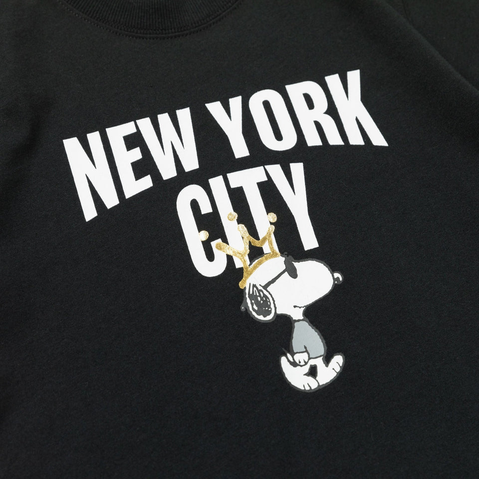 Child 半袖 コットン Tシャツ Peanuts NEW YORK CITY ジョー・クール 王冠 ブラック - 13073271-90 | NEW ERA ニューエラ公式オンラインストア