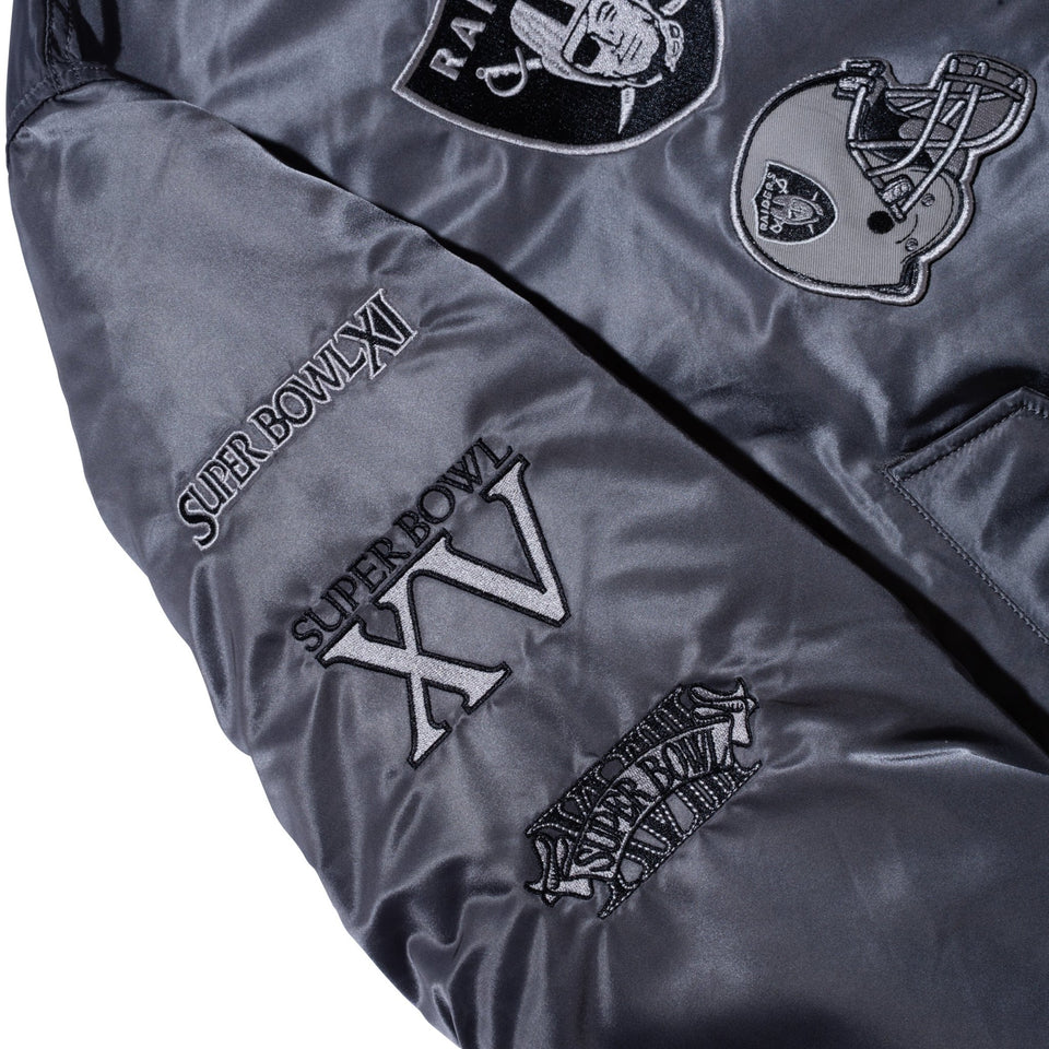 Alpha Industries | Las Vegas Raiders MA-1 Bomber Jacket | Alpha Industries Gunmetal / S