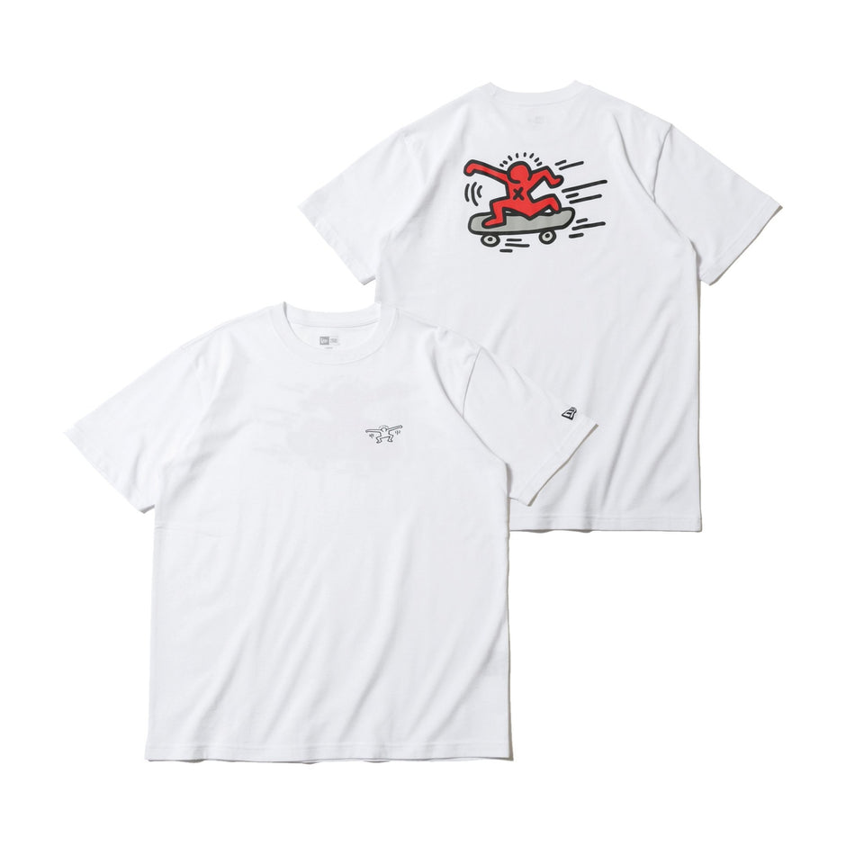 半袖 コットン Tシャツ Keith Haring キース へリング スケートボード ホワイト レギュラーフィット ニューエラオンラインストア